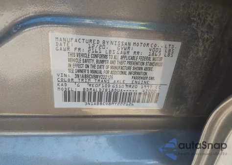 2021 Nissan Sentra Sv Xtronic Cvt from USA, damaged, VIN 3N1AB8CV8MY222126